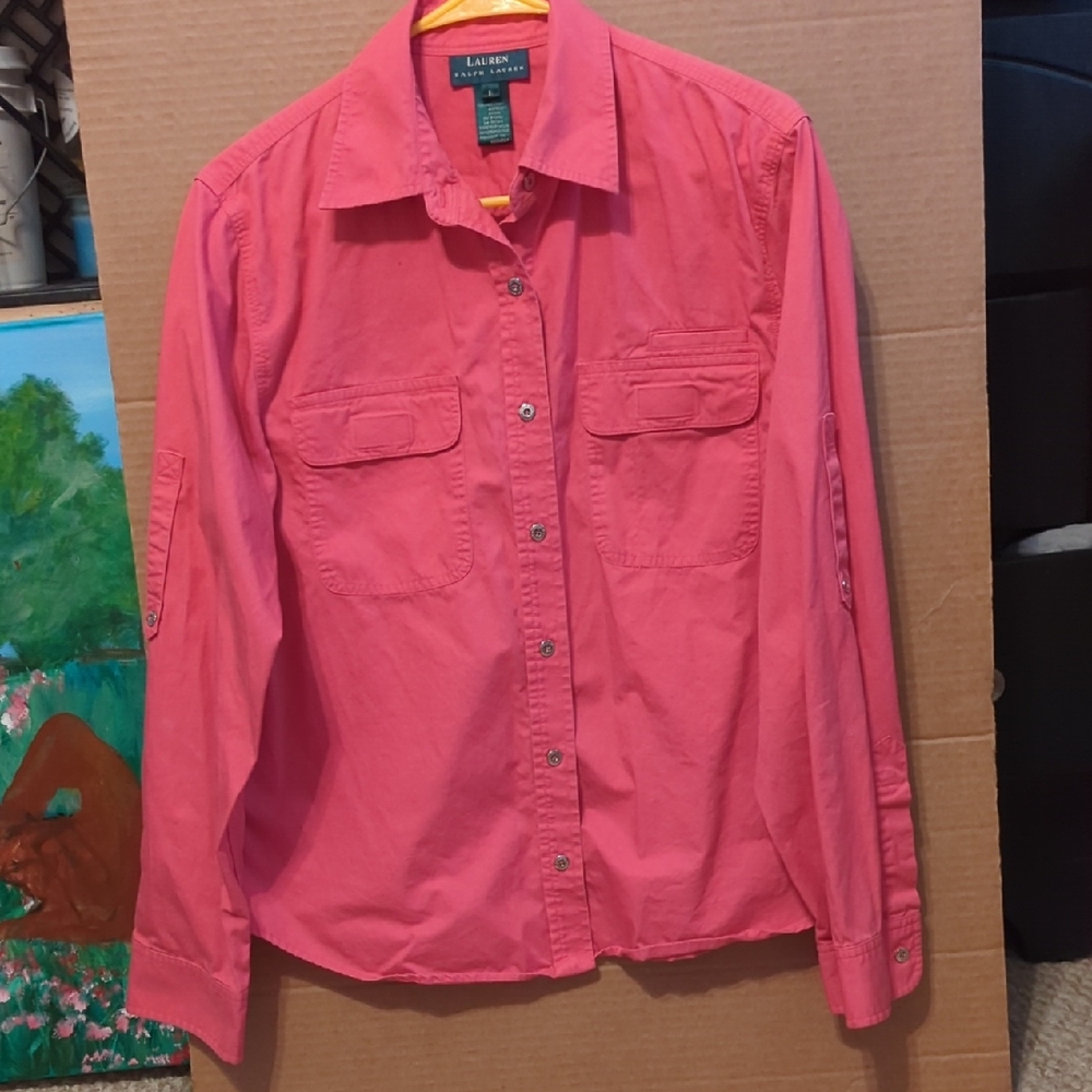 Ralph Lauren Coral Long Sleeve Shirt